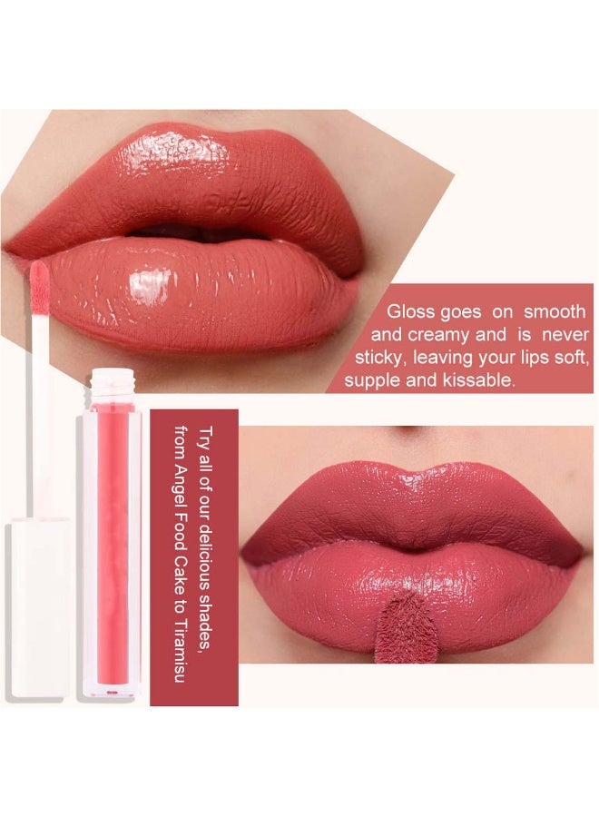 Huitich 8-Pack Lip Gloss & Lipstick Set Olive Cream Glossy Moisturizing Lip Glaze Box CM - Image 4